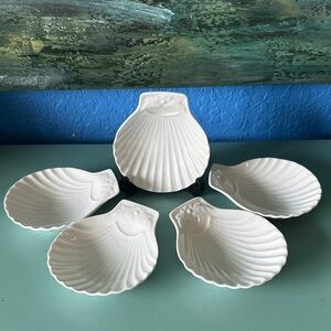 5 PILLIVUYT Depuis 1818 Porcelain Culinaire White Shell Shape Dish France